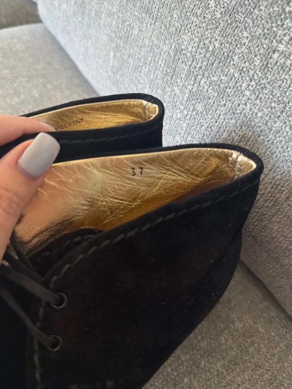 Prada black suede